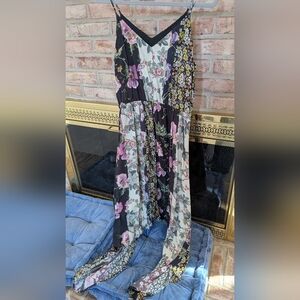 Karen Kane Floral Maxi Dress - Black, Purple, Yellow